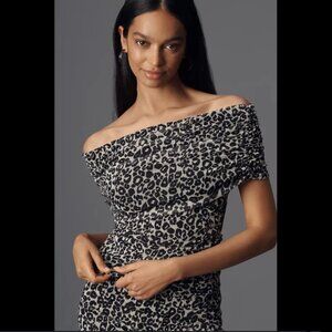 Brand New Maeve Off-The-Shoulder Mesh Top